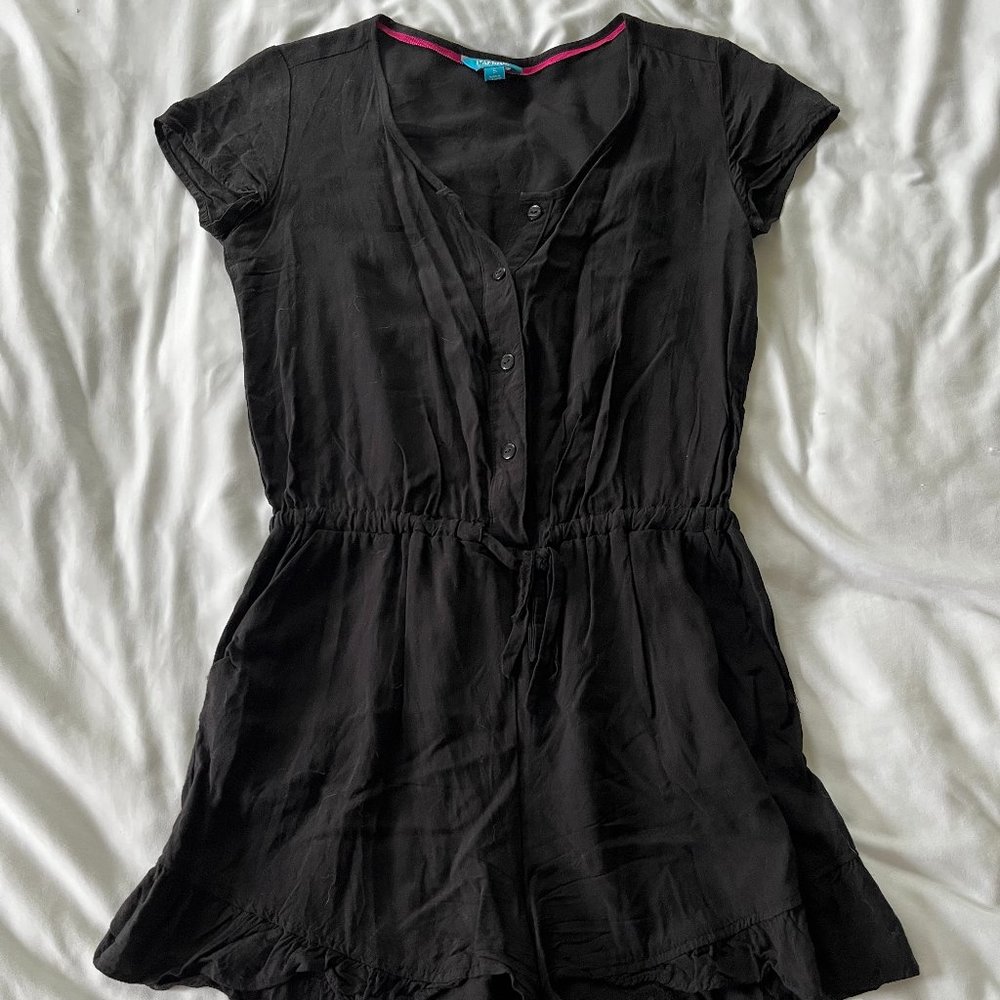 Black Short Sleeve Romper